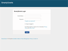 Tablet Screenshot of manage.smartygrants.com.au